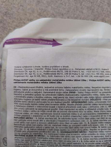 Sáčky na mlieko 22ks zn.avent, avent