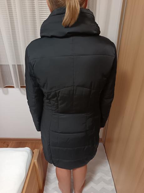Čierna bunda dlhá, timeout,xxl