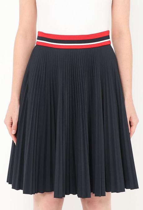 Prada luxusná plisovaná sukňa s ikonickým pásom, prada,38
