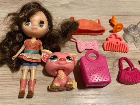 Krásna sada littlest pet shop bábika s lps a dopln,