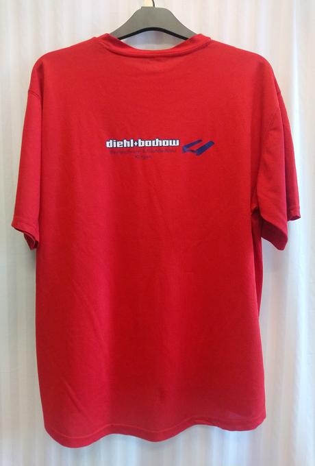 Pánske červené tričko s nápismi, hakro, xl, xl