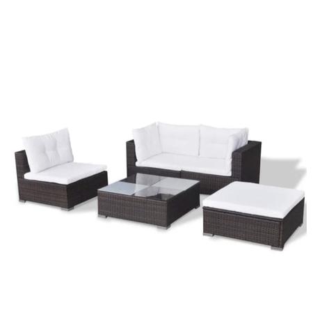 Záhradné sedenie s vankúšmi, 