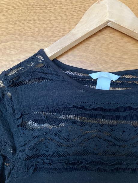 Čierne tričko, h&m,s