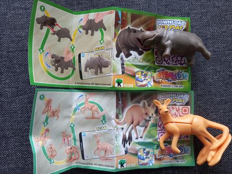 Zvieratá klokan a hroch zoo kinder hračky, 