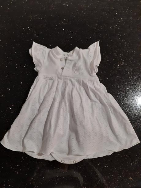 Na krst pre dievča č. 56-62 - šaty+bolerko+čiapka, 56