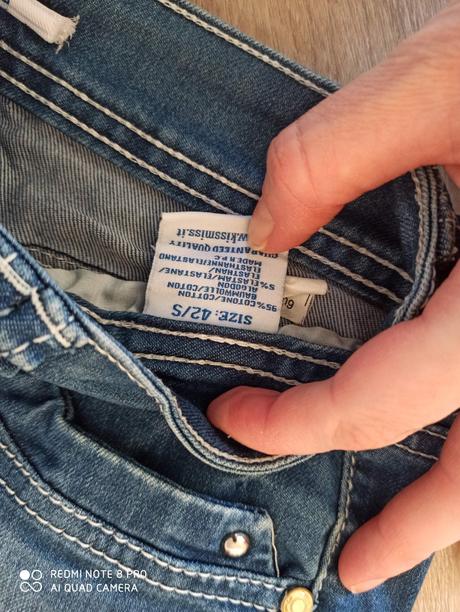 Riflová mini sukňa, s