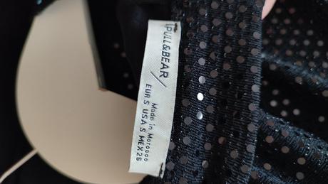 Čierne flitrované mini šaty, pull&bear,s