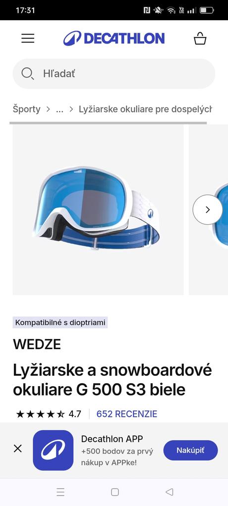 Lyziarske a snowboardove okuliare,