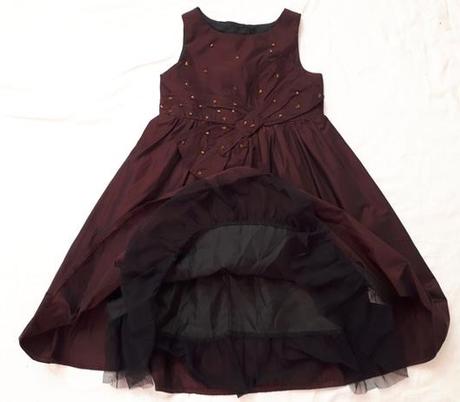 Bordove spolocenske saty s maslou, f&f,98