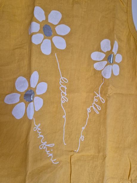 Žlté tričko bez rukávov, m