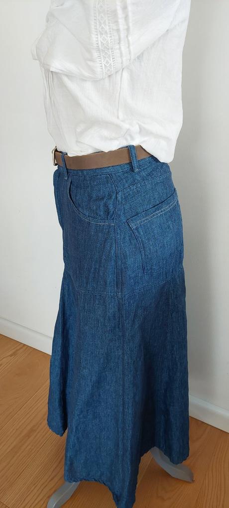 Massimo dutti maxi ľanová sukňa, s