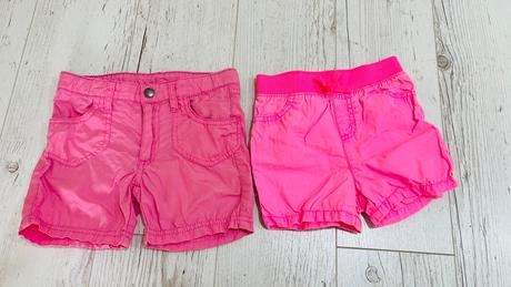 Ružové kraťasy 2ks 86, h&m,86