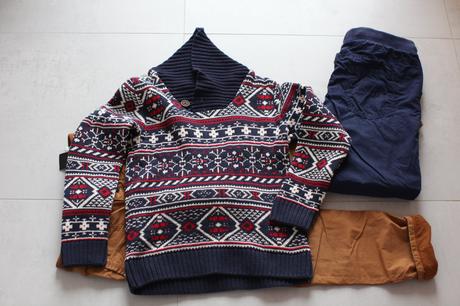 Podšité nohavice a pulóver 140, h&m,140