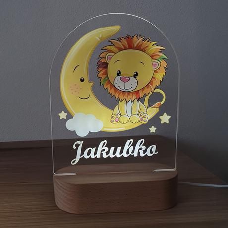Detská nočná lampa s vlastným menom levík,