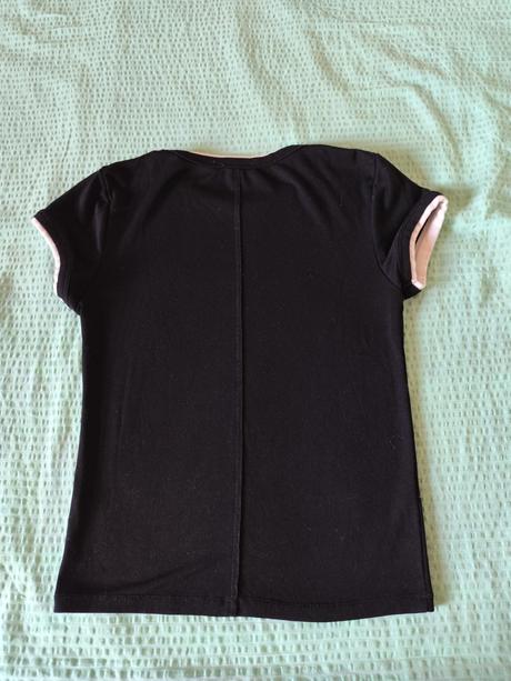 Čierne tričko zara s bielym lemovaním, veľ.m, pekn, zara,m