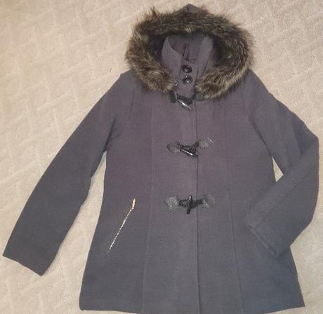 Šedý kabát s prešívanou podšívkou, m