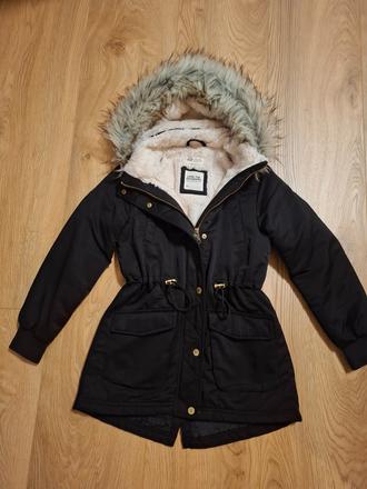 Predĺžená bunda parka, h&m,140