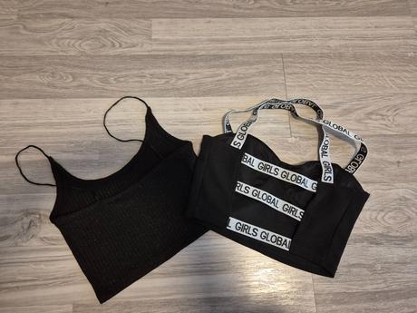 2x čierny top, xs