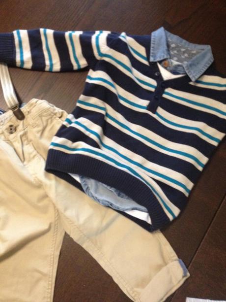 Pásikavý modro-zelený svetrík, dopodopo,74