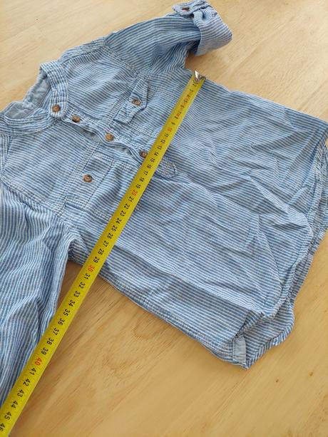 Prúžkova košeľa so stojačikom, h&m,98