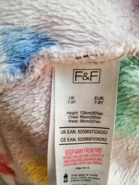 Župan pre dievčatka, viacfarebny vel. 128, f&f,128