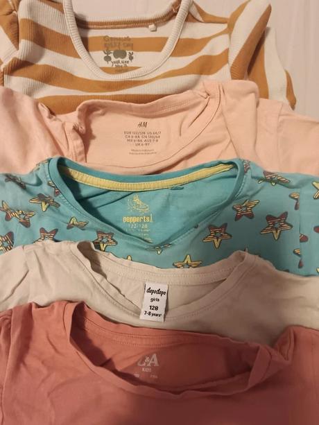 Bavlnené tričká 122/128, 5-7 rokov, 122