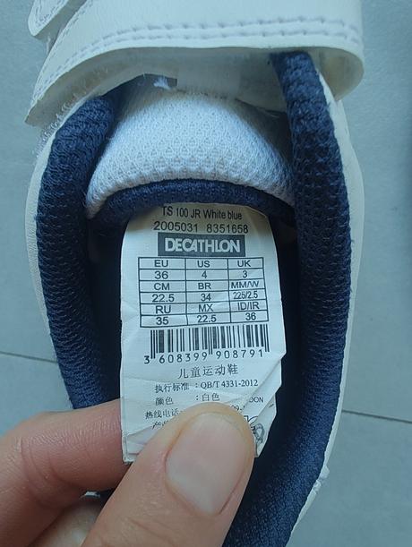 Detské tenisky so suchým zipsom, decathlon,36