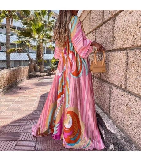 Letne maxi saty beach s vadou,