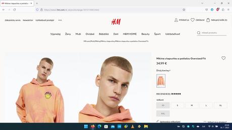 Mikina smiley žltooranžová, h&m,l