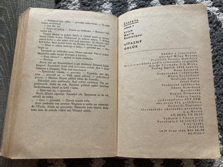 Víťazný oblúk remarque erich maria- prvé vyd.1963,