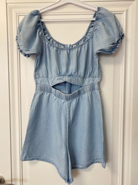 Bledomodrý riflový overal, new yorker,xs