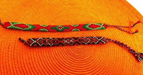 Tkaný etno náramok,