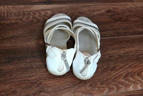 Bielo-strieborné sandálky, geox,36
