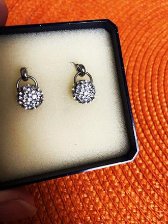 Štrasové trblietavé náušnice, 