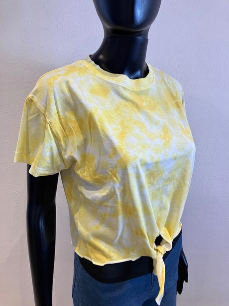 Batikované crop top tričko (m), c&a,m