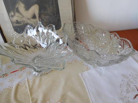 Lisované sklo mysy na ovocie, 