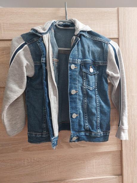 Predám džínsovú bundu h&m, 122, málo nosená, h&m,122