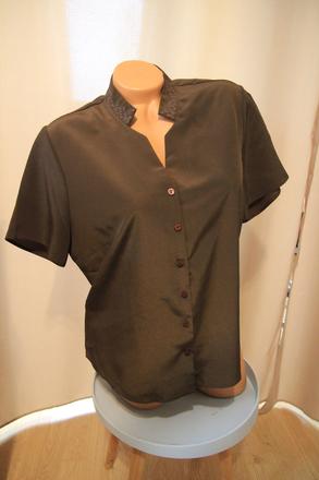 Elegantná hnedá blúzka, l, l