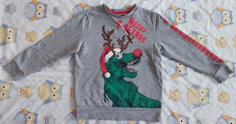 Vianočná mikina t-rex veľ.128, 128