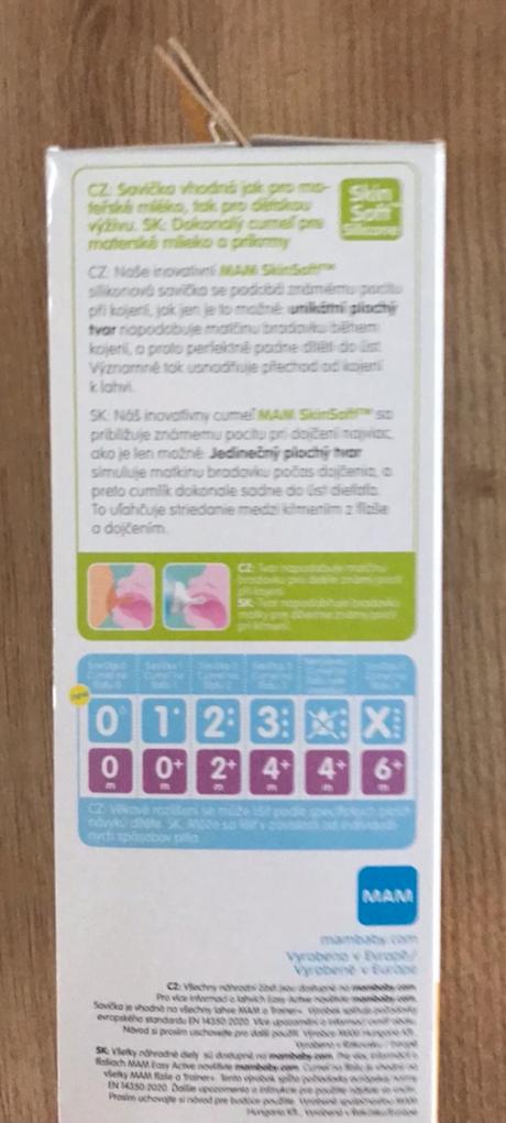 Dojčenská fľaška mam, mam