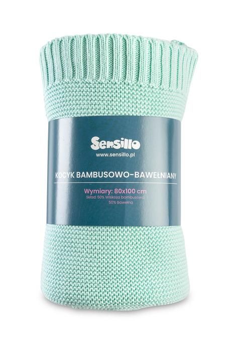 Sensillo detská bambusovo-bavlnená deka mätová 100,