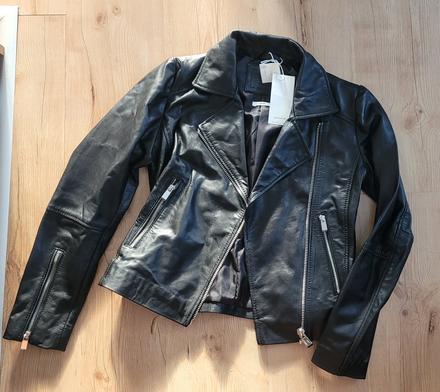 Bunda z pravej kože, reserved,34 / xs