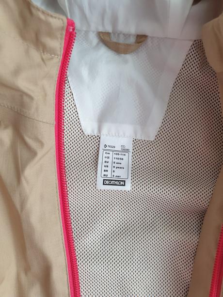 Šušťavá bunda, decathlon,116