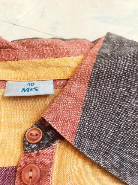Ľanová košeľa m/l, marks & spencer,40