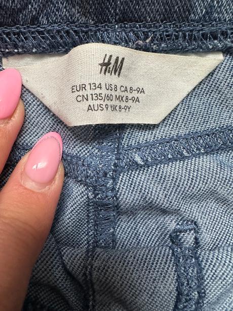 Riflové nohavice disney, h&m,134