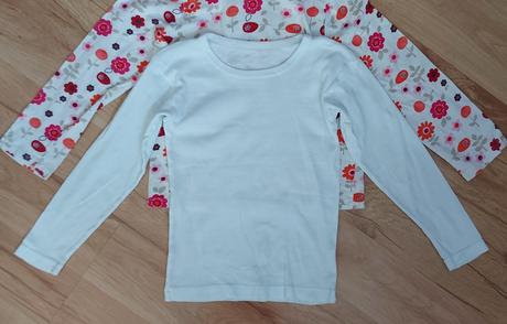 3x tričko s dlhým rukávom 98/104, lupilu,104