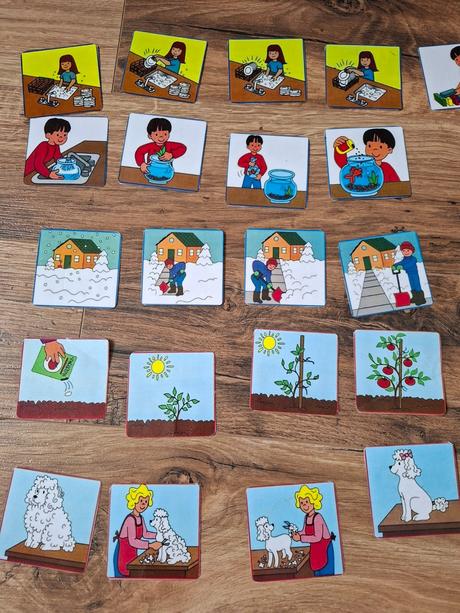 Kartičky - postupnosť činností, 