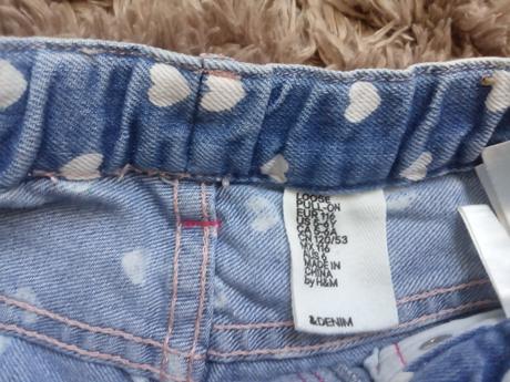 Originálne riflové nohavice so srdiečkami h&m, h&m,116