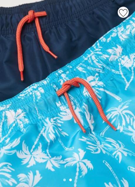 2ks plaveckých šortiek h&m, h&m,170