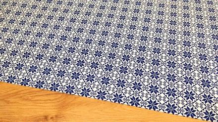 Bavlnená látka - modrý vzor - cena za 10 centimetr, 